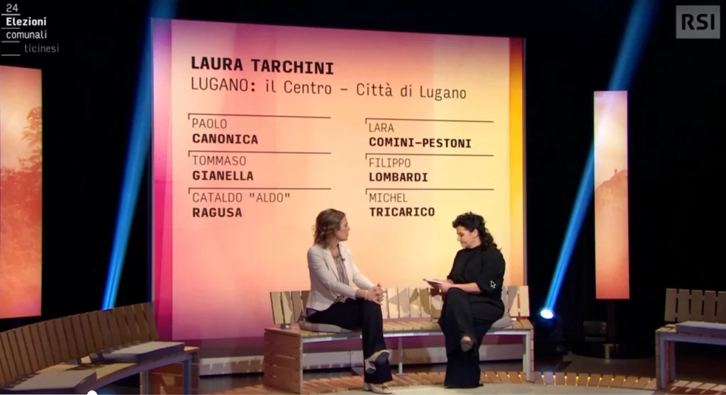 Lura Tarchini studio RSI dibattito comunali 2024 Lugano
